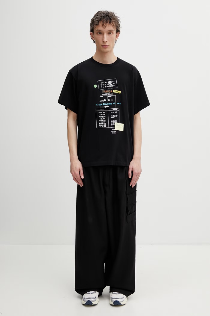 MM6 Maison Margiela t-shirt in cotone da uomo SH0GC0070.M20170 nero