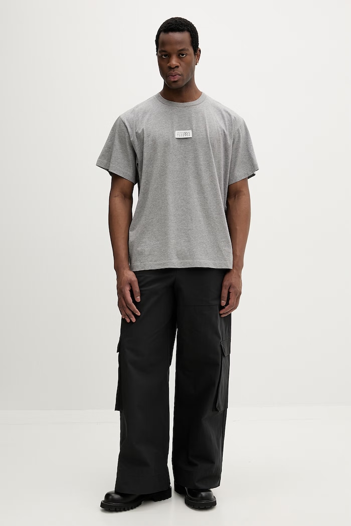 MM6 Maison Margiela t-shirt bawełniany SH0GC0071.M20170 szary SS26