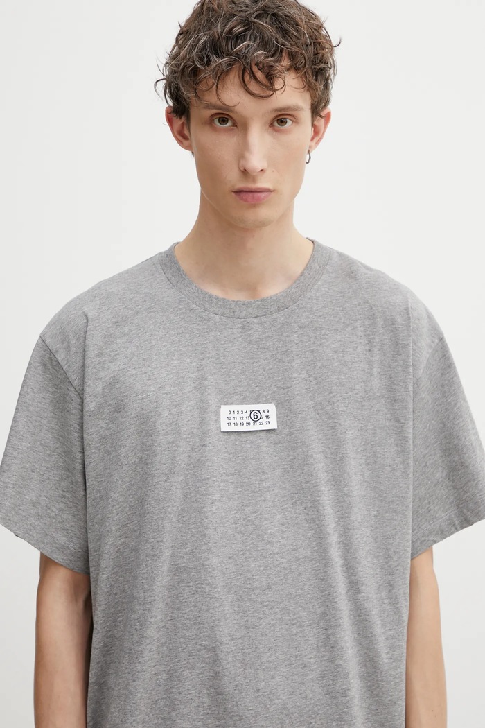 MM6 Maison Margiela t-shirt bawełniany szary SH0GC0071.M20170