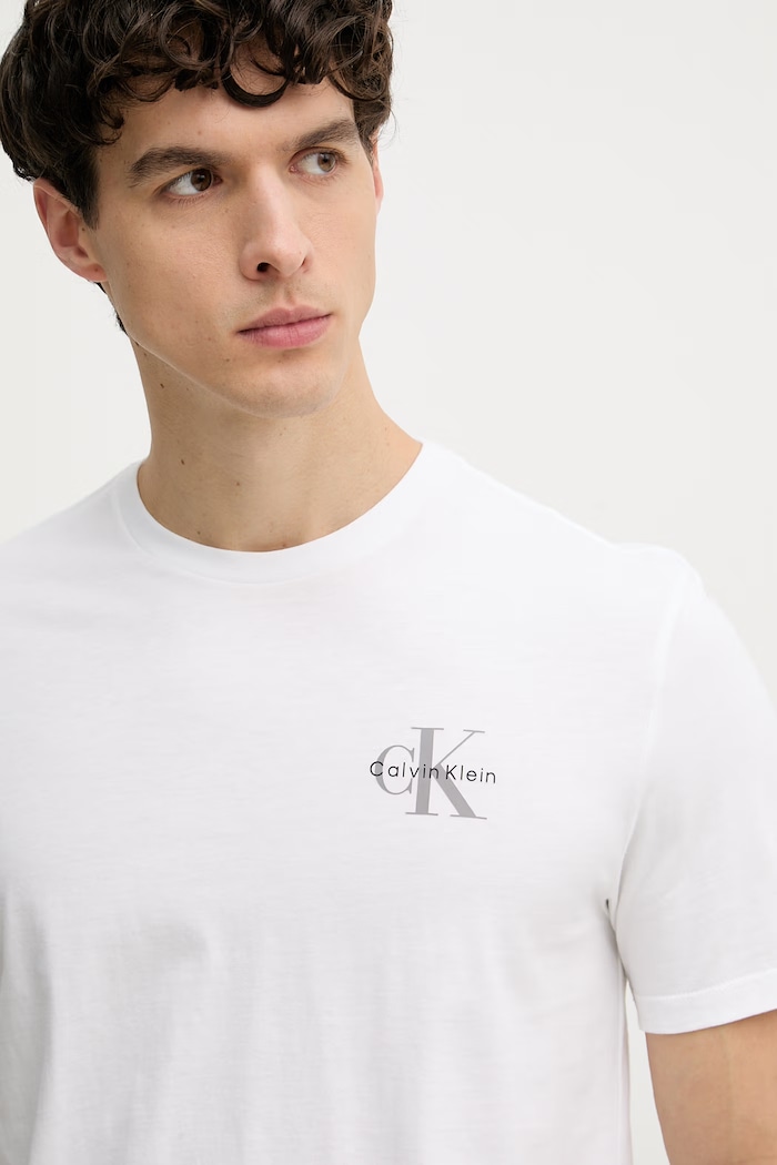Calvin Klein Jeans tricou pentru bărbați bumbac alb LV04RF278G
