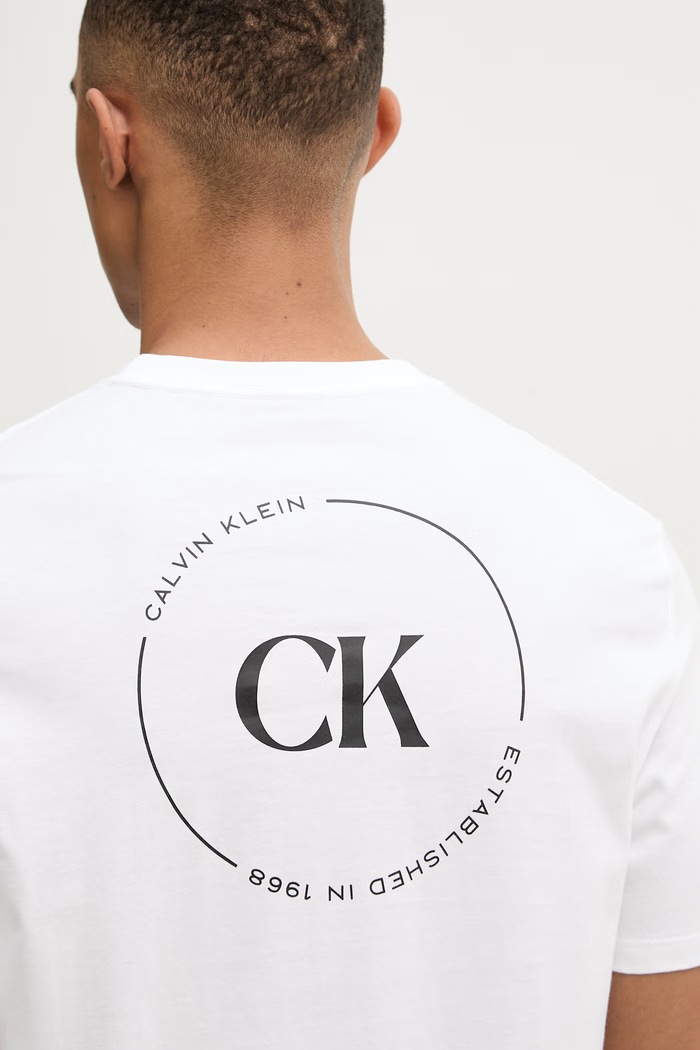 Calvin Klein Jeans tričko pánske bavlnené LV04RF801G biela
