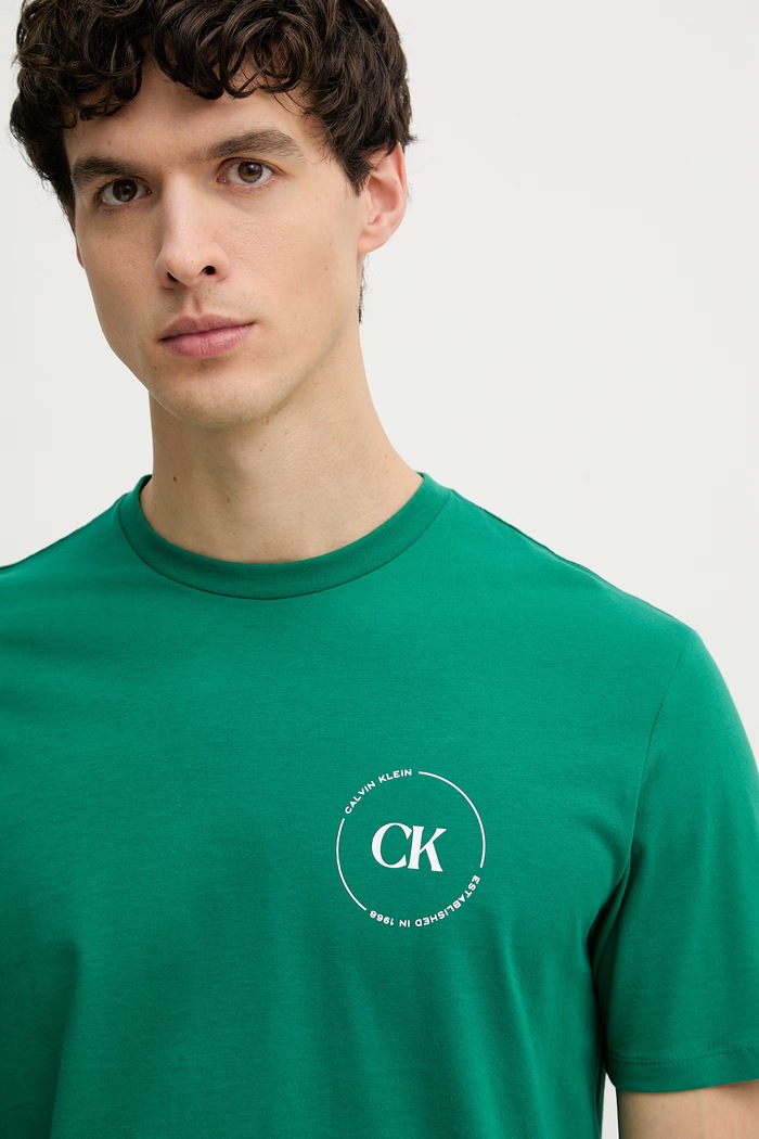 Calvin Klein Jeans tričko pánske bavlnené LV04RF801G zelená
