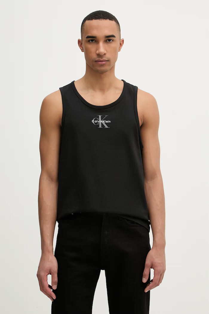 Calvin Klein Jeans tielko pánske bavlnené čierna LV04RF850G