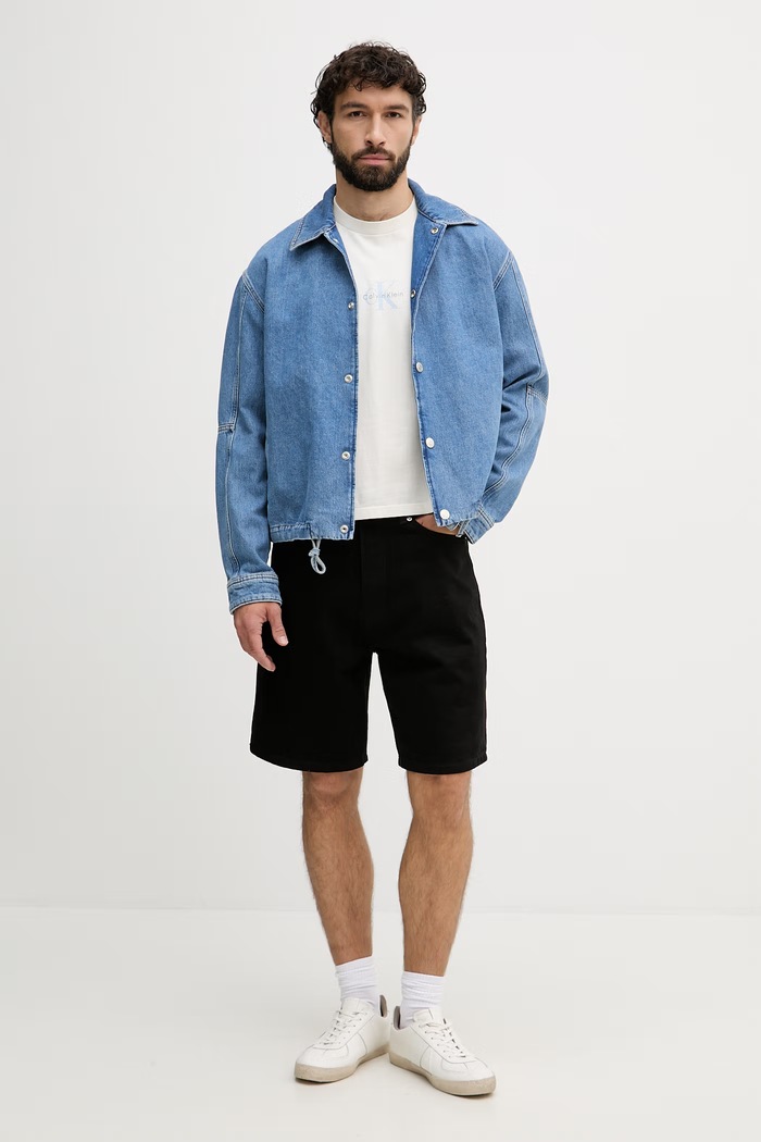 Calvin Klein Jeans tričko pánske bavlnené LV04RC249G béžová SS26