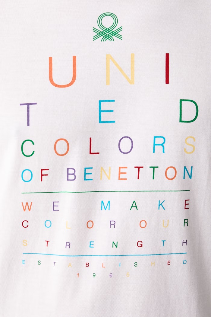 United Colors of Benetton T-shirt męski bawełniany 39VFU1096 biały SS26