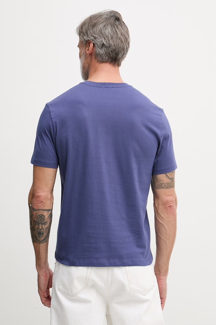 Odzież United Colors of Benetton t-shirt męski bawełniany 39VFU1096 granatowy