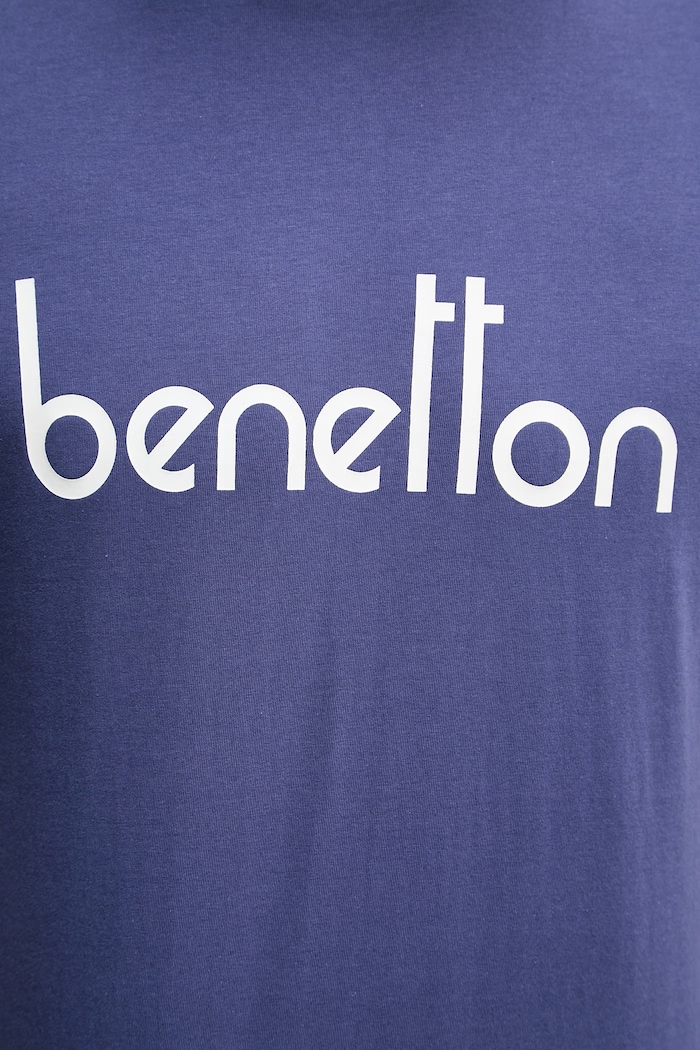 United Colors of Benetton t-shirt męski bawełniany 39VFU1096 granatowy