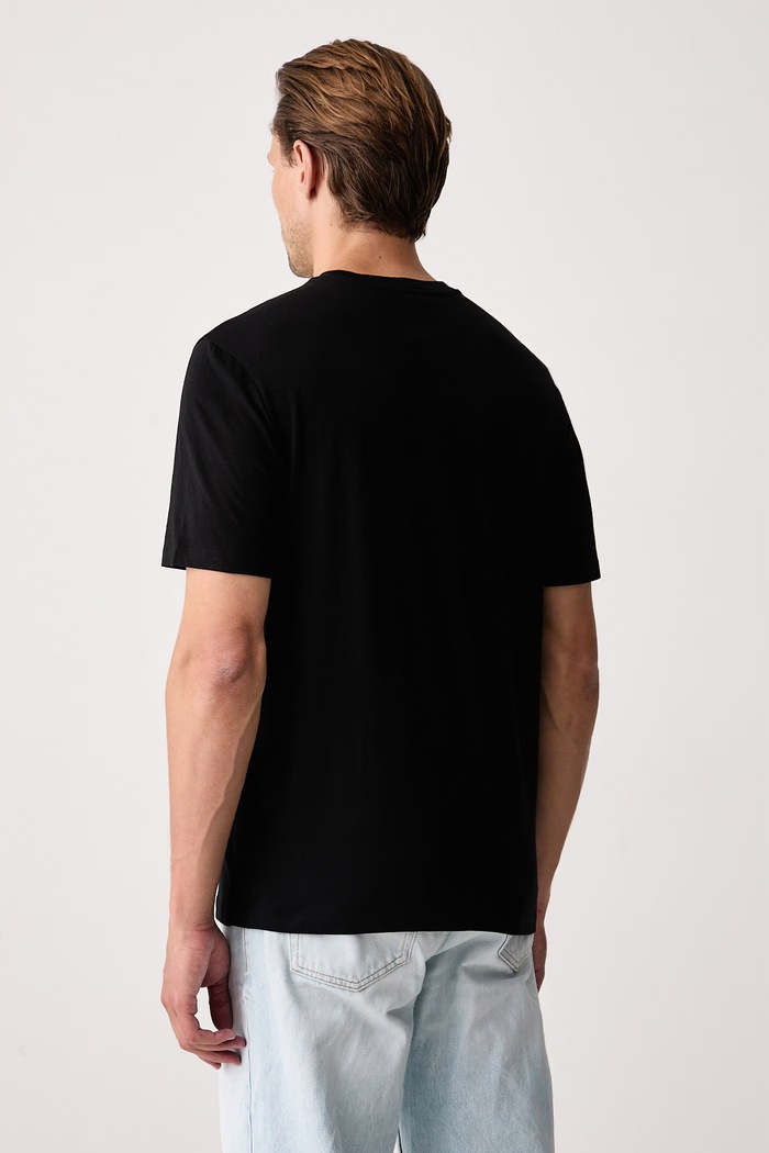 United Colors of Benetton T-shirt męski bawełniany czarny 39VFU1096