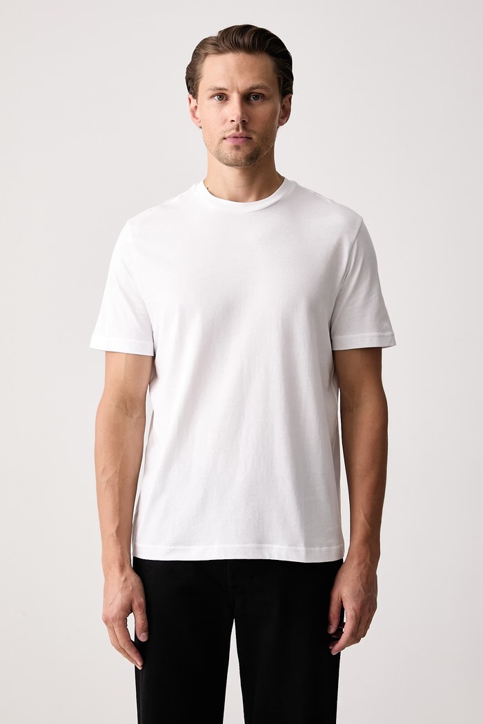 United Colors of Benetton T-shirt męski bawełniany biały 3H3WU10BJ