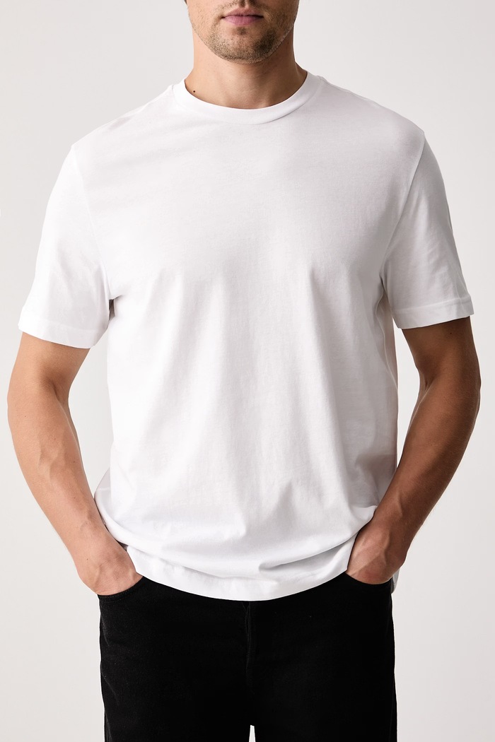 Odzież United Colors of Benetton T-shirt męski bawełniany 3H3WU10BJ biały