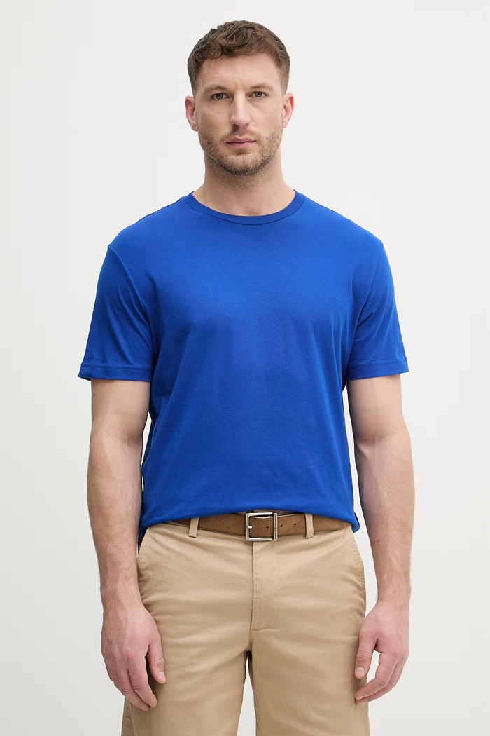 United Colors of Benetton tricou pentru bărbați, din bumbac albastru 3H3WU10BJ