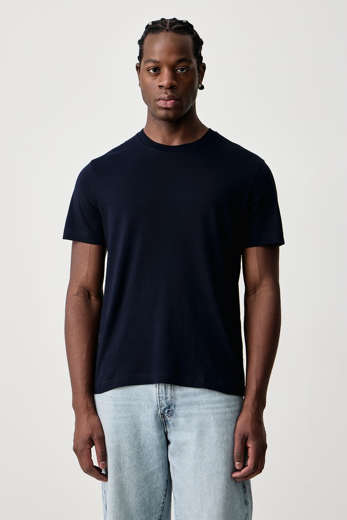 United Colors of Benetton T-shirt męski bawełniany granatowy 3H3WU10BJ