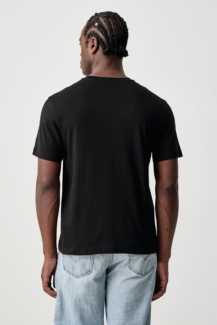 United Colors of Benetton T-shirt męski bawełniany 3H3WU10BJ czarny SS26