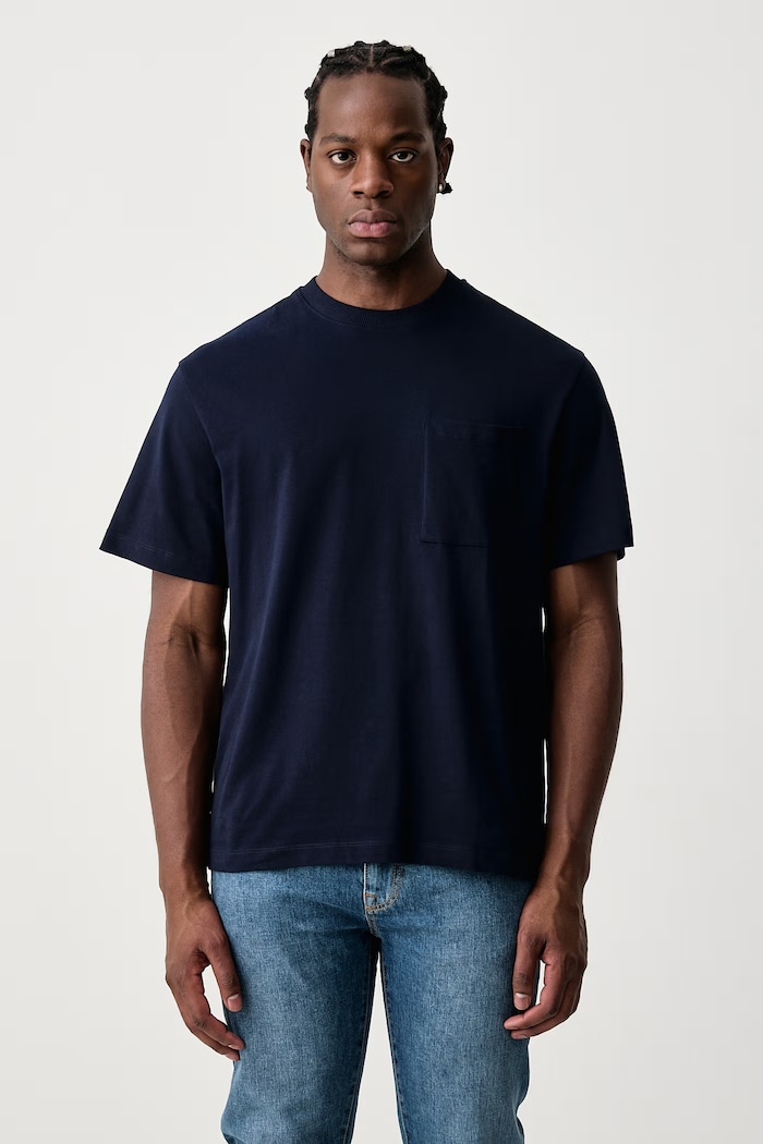 United Colors of Benetton T-shirt męski bawełniany granatowy 3MI5U10BO