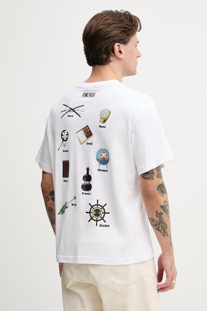 United Colors of Benetton pánske bavlnené tričko ONE PIECE biela 3MI5U10BZ