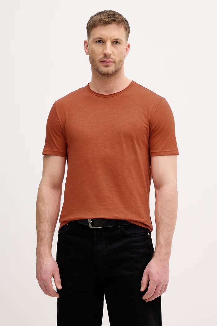 United Colors of Benetton tričko pánske bavlnené oranžová 3N78U10C2