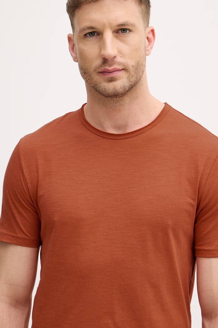 United Colors of Benetton tričko pánske bavlnené oranžová 3N78U10C2