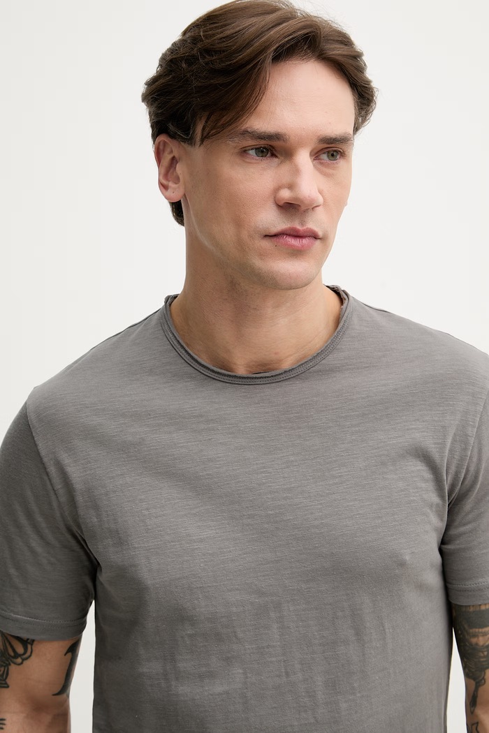 United Colors of Benetton Tricou bărbătesc din bumbac gri 3N78U10C2
