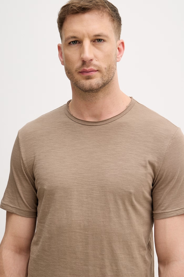 United Colors of Benetton Tricou bărbați din bumbac maro 3N78U10C2