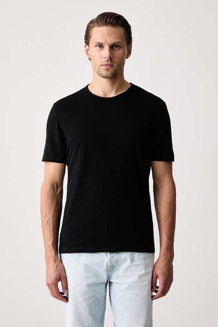 United Colors of Benetton Tricou pentru bărbați din bumbac 3N78U10C2 negru SS26
