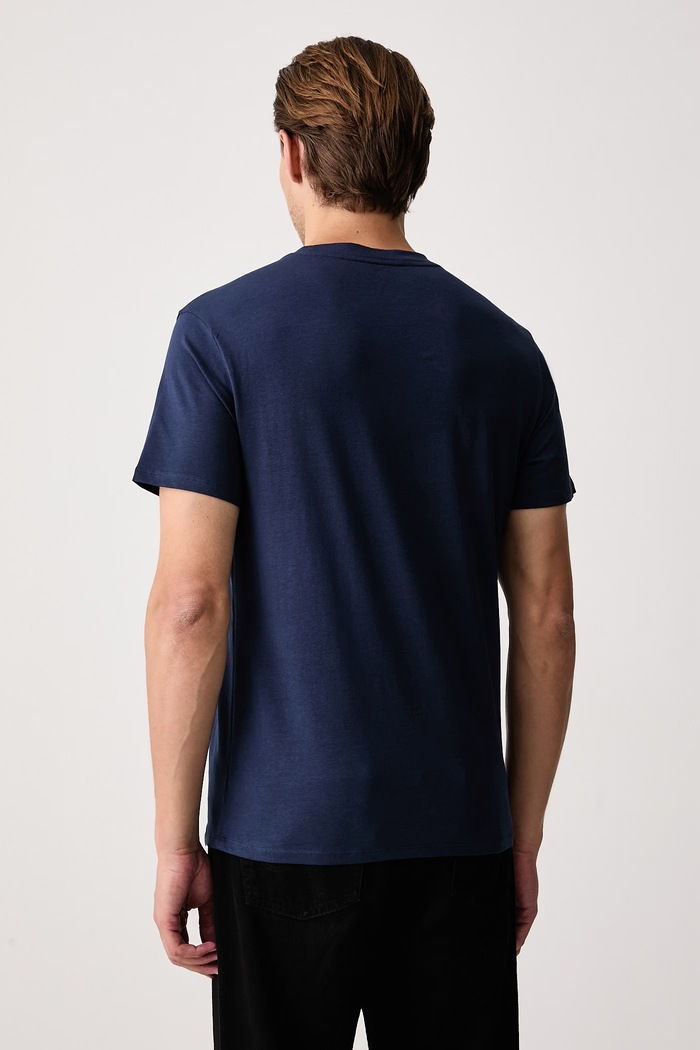 United Colors of Benetton T-shirt męski bawełniany 3N78U10C2 czarny SS26