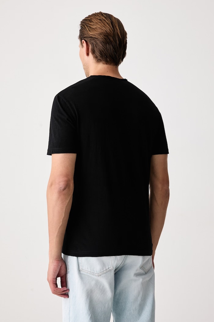 Îmbrăcăminte United Colors of Benetton Tricou pentru bărbați din bumbac 3N78U10C2 negru