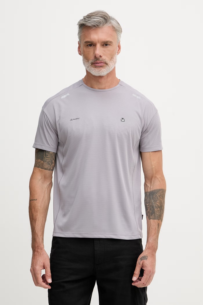 United Colors of Benetton t-shirt ανδρικό μωβ 3PIEU10BS