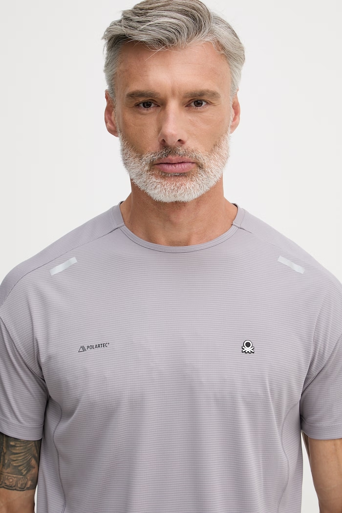 United Colors of Benetton t-shirt ανδρικό μωβ 3PIEU10BS
