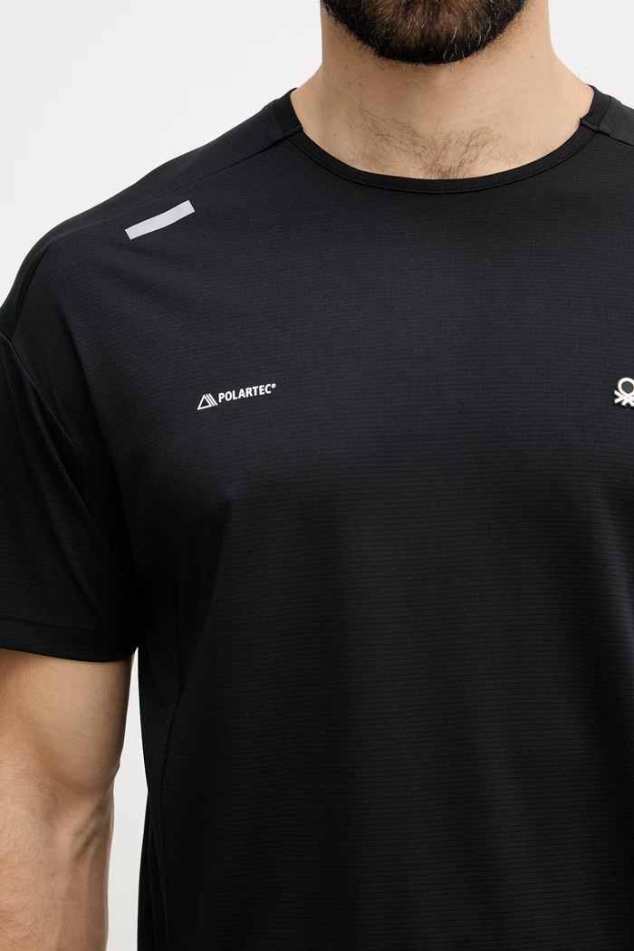 United Colors of Benetton tričko pánske 3PIEU10BS čierna