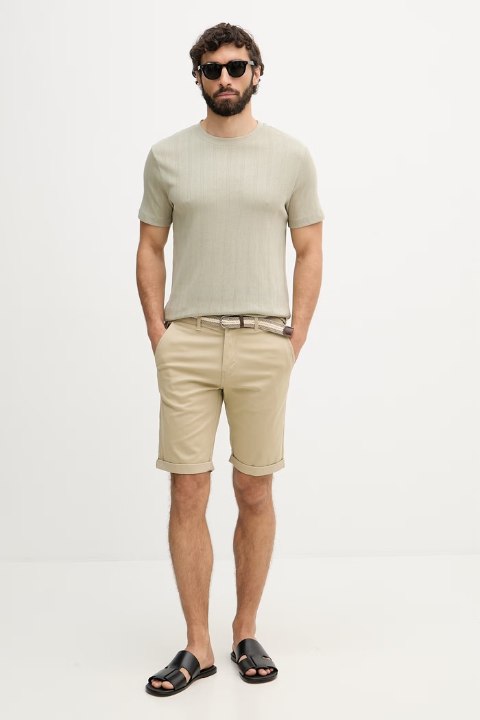 Lindbergh T-shirt męski bawełniany 30.400315 zielony SS26