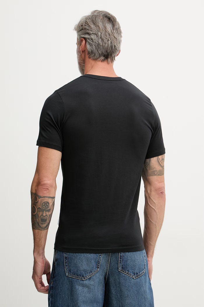 Îmbrăcăminte Lindbergh tricou pentru bărbați din bumbac 30.410010 negru