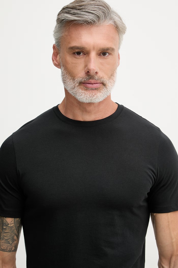 Lindbergh tricou pentru bărbați din bumbac negru 30.410010