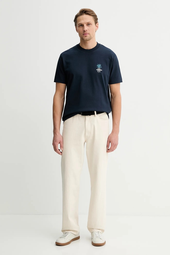 Marc O'Polo tricou din bumbac 5000008133 bleumarin SS26