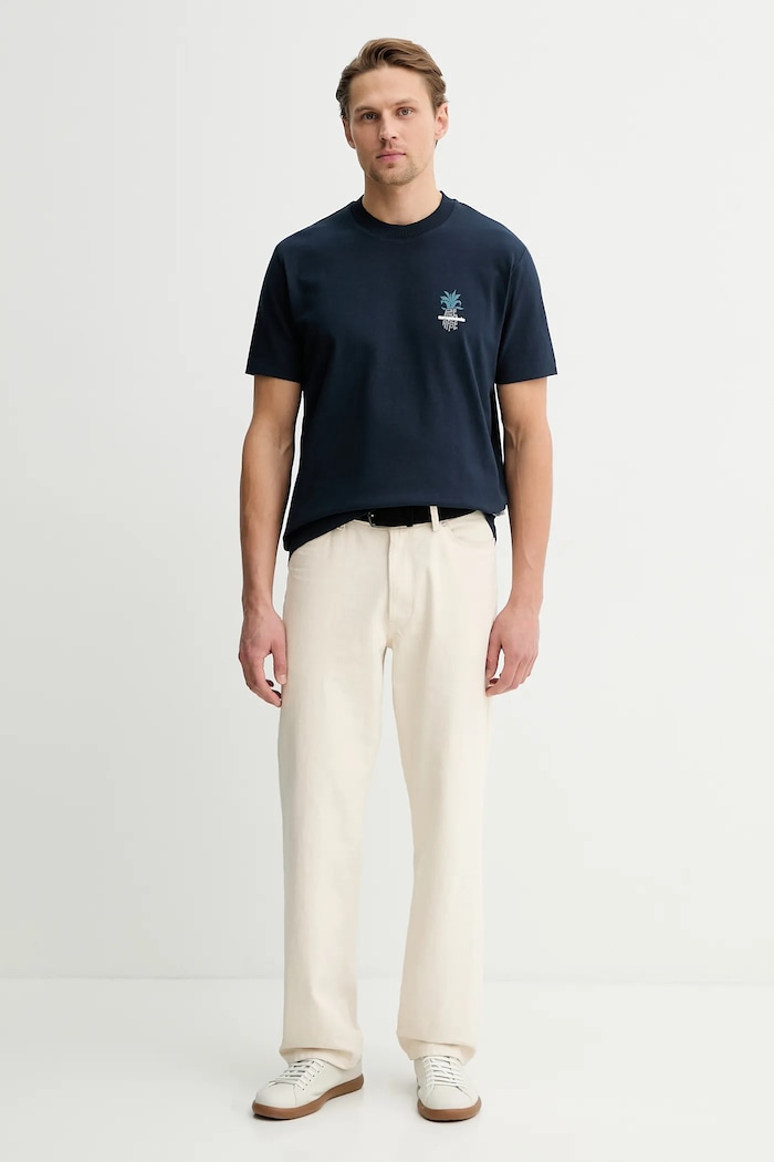 Marc O'Polo tricou din bumbac 5000008133 bleumarin SS26