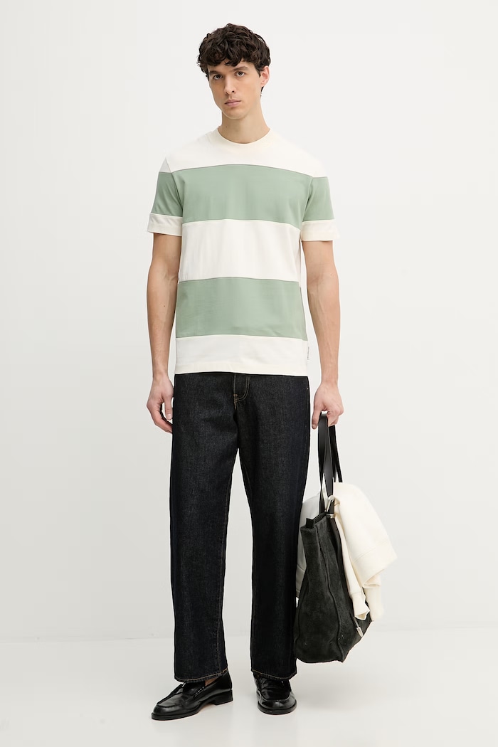 Marc O'Polo basic tričko pánske bavlnené 5000008266 zelená SS26