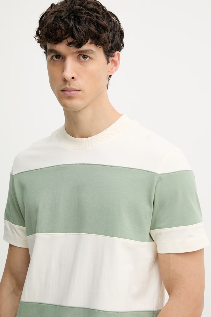 Marc O'Polo basic tričko pánske bavlnené zelená 5000008266
