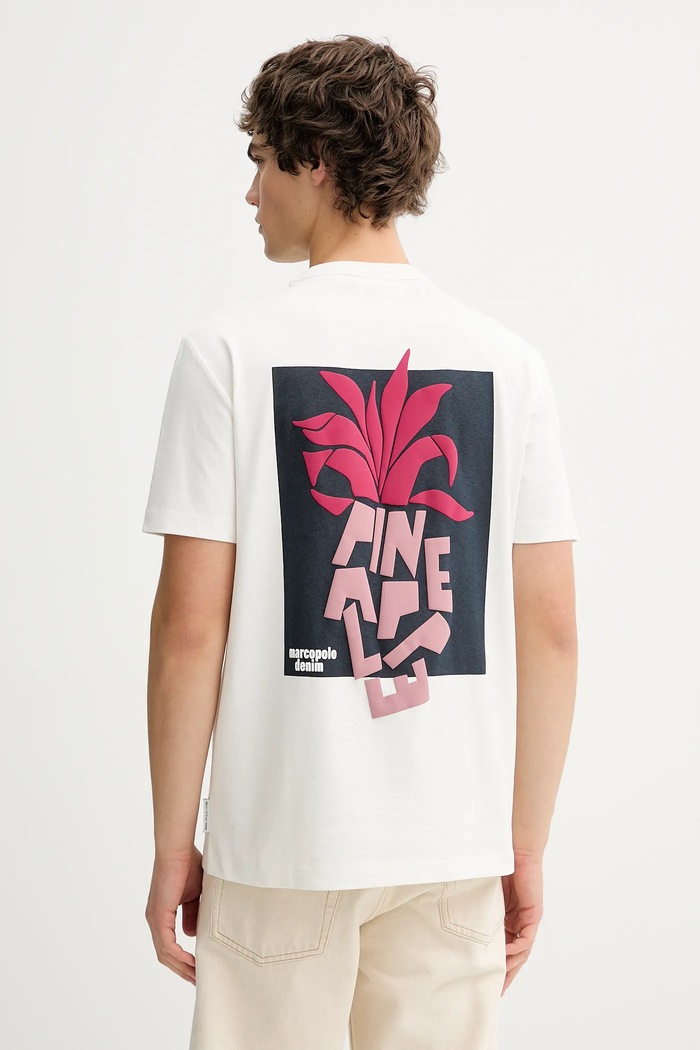 Marc O'Polo tricou din bumbac print bej 5000008484