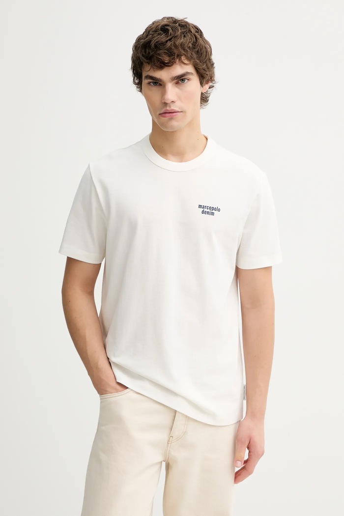 Îmbrăcăminte Marc O'Polo tricou din bumbac 5000008484 bej