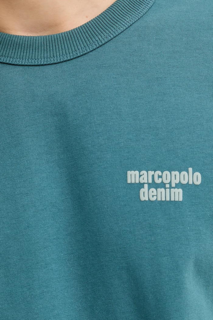 Marc O'Polo tricou din bumbac 5000008484 turcoaz