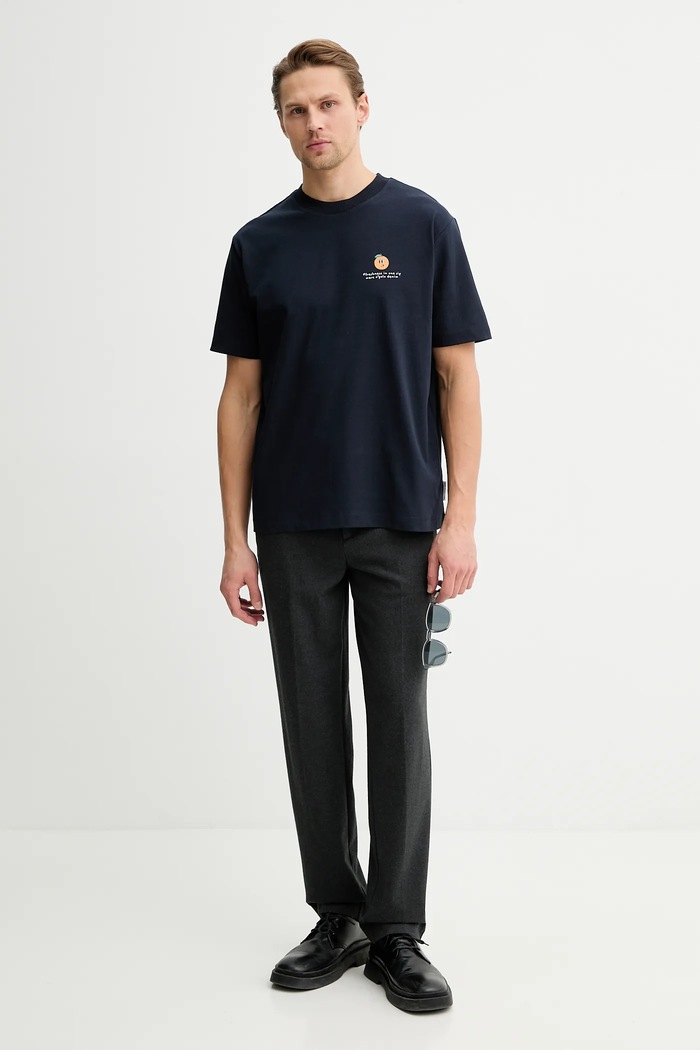 Marc O'Polo tricou din bumbac 5000010968 bleumarin SS26