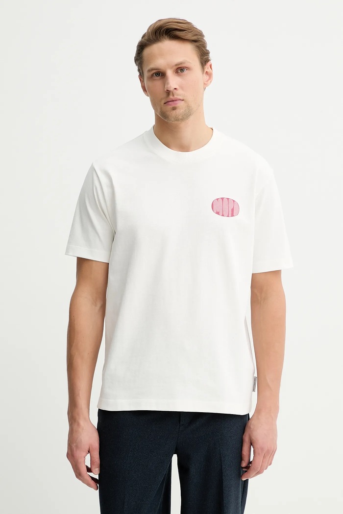 Îmbrăcăminte Marc O'Polo tricou din bumbac 5000010969 bej
