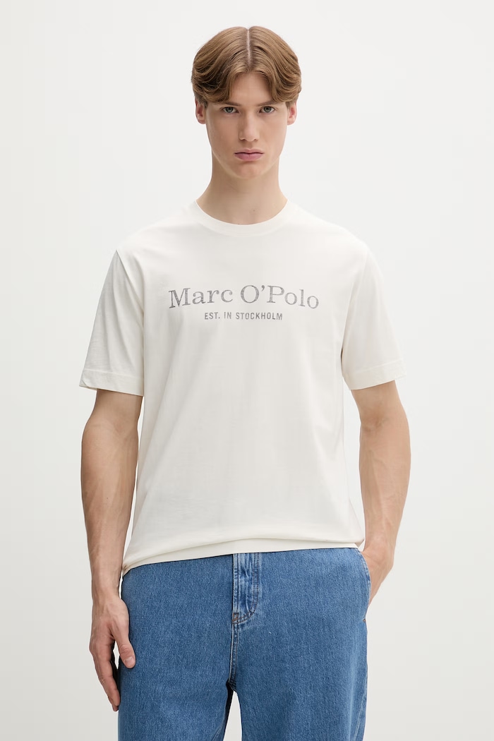 Marc O'Polo tričko pánské bavlněné béžová 5000012688