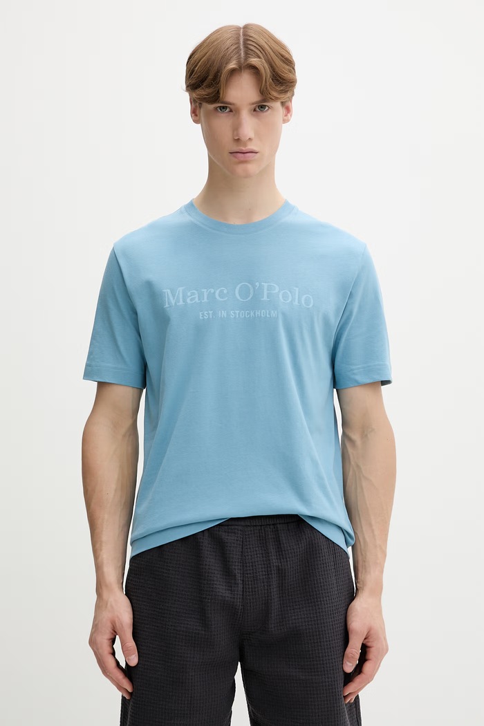 Marc O'Polo tričko pánske bavlnené modrá 5000012688