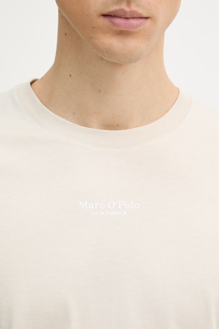 Marc O'Polo tričko pánske bavlnené 5000012689 béžová