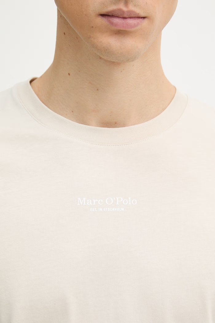 Marc O'Polo tričko pánske bavlnené 5000012689 béžová