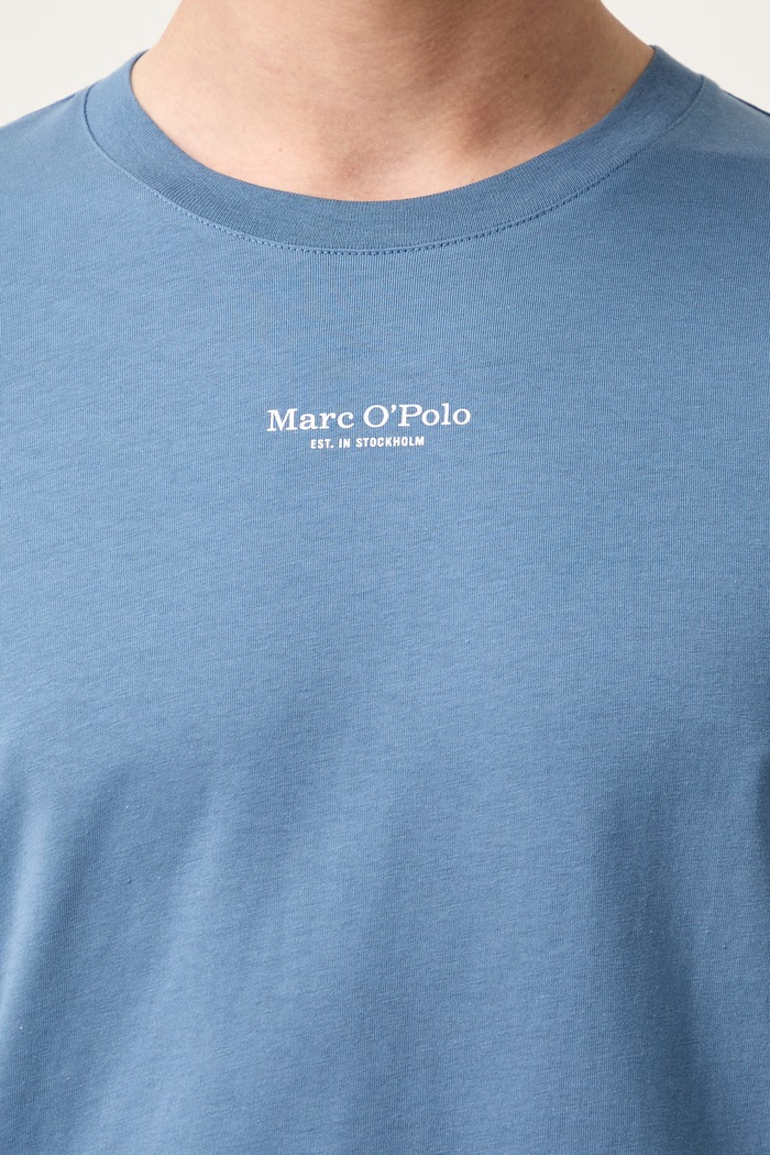 Marc O'Polo T-shirt męski bawełniany 5000012689 niebieski