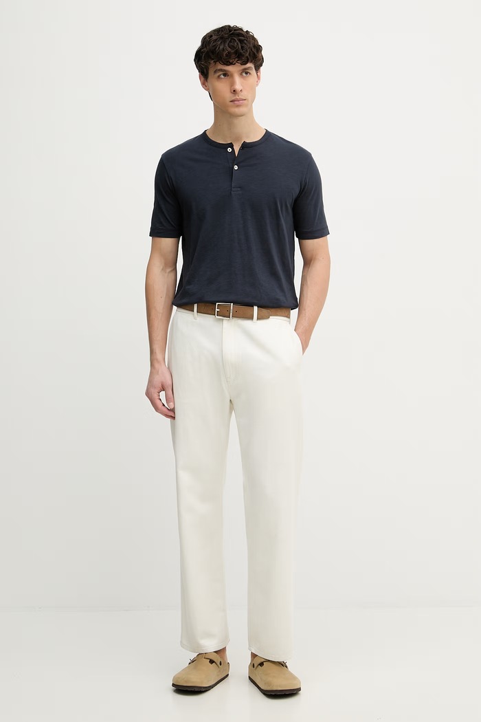 Marc O'Polo basic tričko pánske bavlnené 5000012696 tmavomodrá SS26
