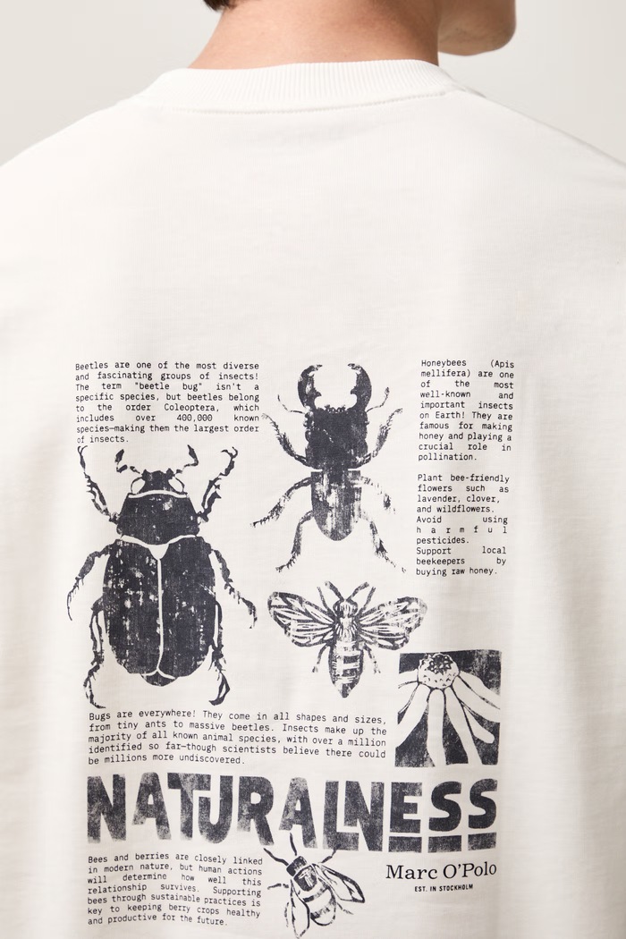 Marc O'Polo T-shirt męski bawełniany 5000012705 beżowy