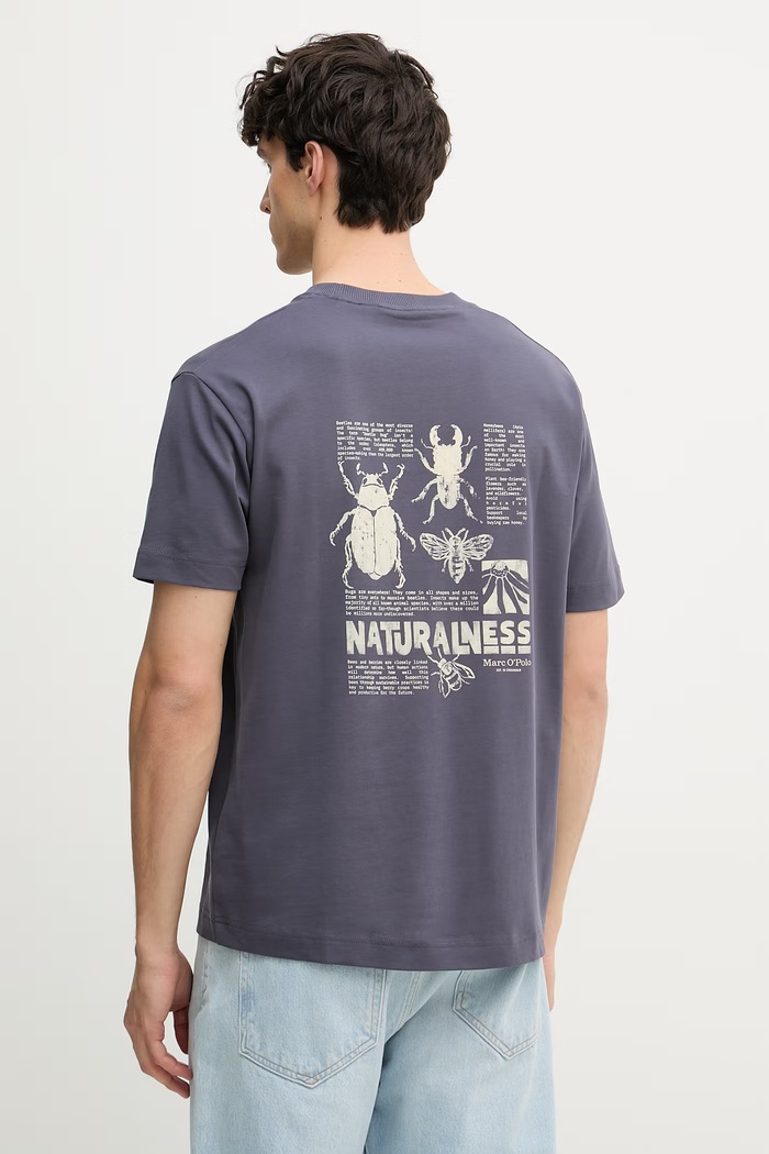 Marc O'Polo t-shirt ανδρικό βαμβακερό μωβ 5000012705