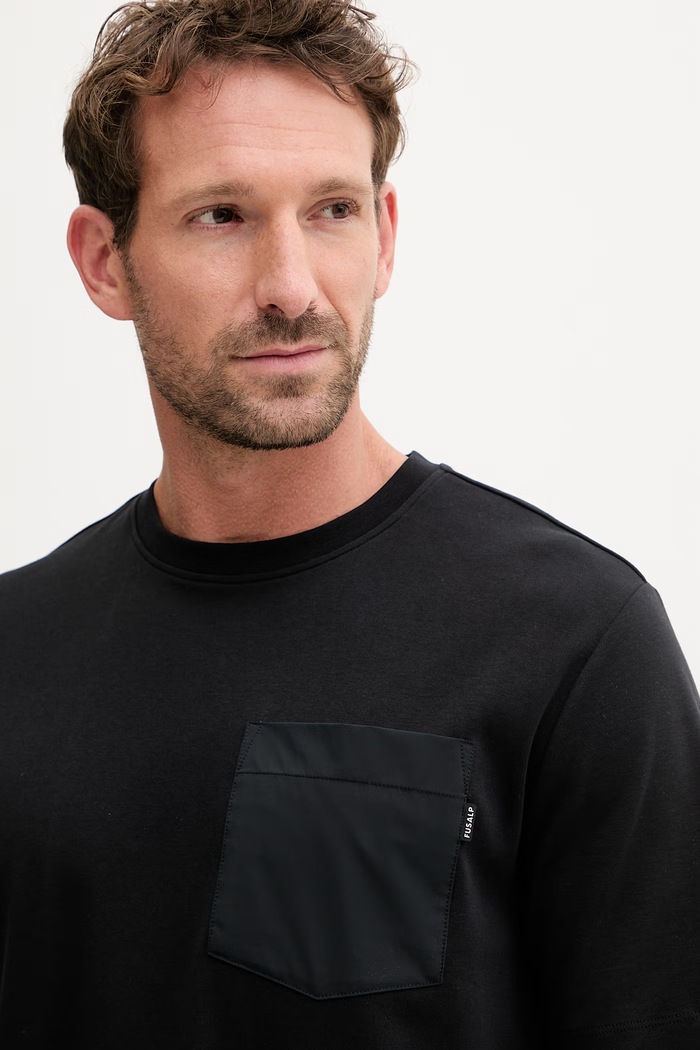 Fusalp tricou pentru bărbați, din bumbac TYLERR negru H2113